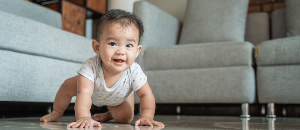 Baby crawling