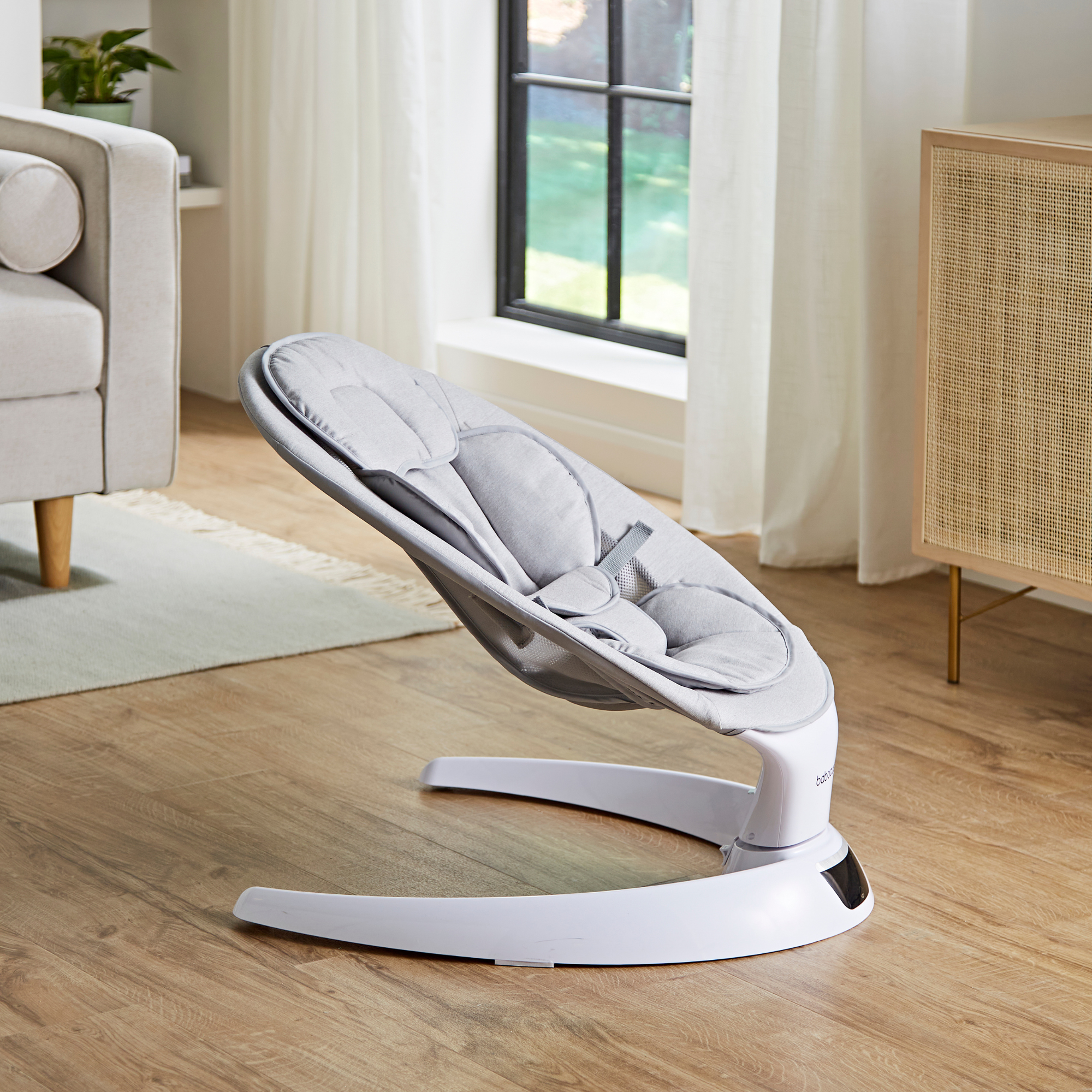 Side shot of the Babocush Baby Swing & Rocker