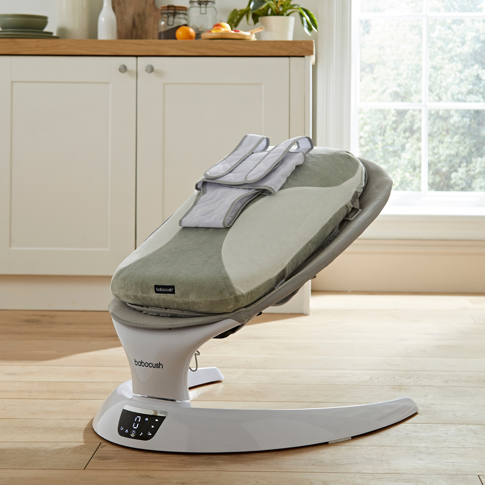 Side shot of the Babocush Rocker and Cushion Combo