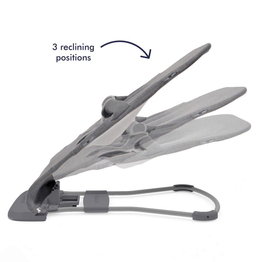 The 3 reclining positions of Babocush Baby Bouncer